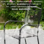 Комплект садовой мебели: 2 кованых стула, стол из закаленного стекла, черный - фото 4