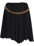 Юбка-плиссе Balenciaga с цепочкой, черный - фото