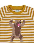 Топ в полоску с медведем гризли Lilly + Sid, желтый - фото 3