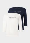 Топ TOM TAILOR LOGO 2 PACK, Sky Captain Blue/White/Dark Blue - фото 6