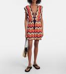 Мелисса хлопковое мини-платье крючком Anna Kosturova, Multi Stripes - фото 2