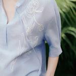 ELLE Рубашка Women's Stripes Lapel Moderate - фото 6