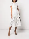Платье миди с вышивкой ришелье Simkhai, белый - фото 2