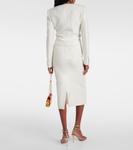 Твидовый пиджак с пайетками Alessandra Rich, белый - фото 3