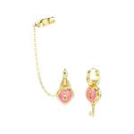 Серьги в форме сердца Swarovski, розовый - фото 7