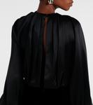 Мини-платье Zarella из бархата и атласа Max Mara, Nero - фото 5