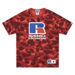 Футболка BAPE x Russell Athletic Color Camo Tee, Red - фото