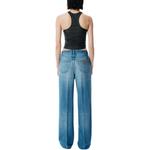 Джинсы с выцветшим логотипом Alexander Wang, синий - фото 4