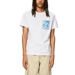 Футболка Loewe с анаграммой и поддельным карманом, белый - фото 3