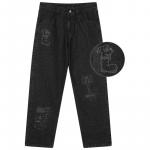 Джинсы унисекс MIND ERROR, Черный - фото