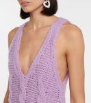 Мини-платье из шерстяной смеси с косами Acne Studios, Lilac - фото 4