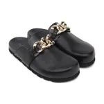 Кожаные сандалии-мюли Alohas, черный - фото 2