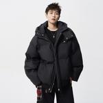 Пуховик Unisex Hooded Thickened ZIAREL, черный with removable logo - фото 6