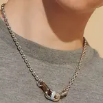 HERMES Лакированное металлическое ожерелье women's silver - фото 8