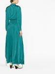 Alberta Ferretti платье макси из тафты с кулиской, зеленый - фото 4