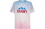 Футболка X Evian с градиентным эффектом BALMAIN, синяя - фото