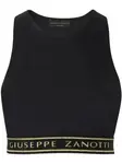 Топ с логотипом Giuseppe Zanotti, черный - фото