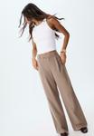Брюки Stradivarius STRIPED WIDE-LEG, Mottled Brown - фото 5