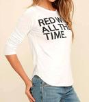 Футболка Red Wine All The Time белого цвета Chaser - фото 2