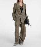 Тромплей кожаные балетки Acne Studios, Light Blue - фото 3