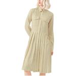 Женское платье с длинными рукавами LACOSTE, желтый - фото 5