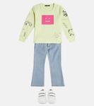 Хлопковый топ с принтом Acne Studios, желтый - фото 2