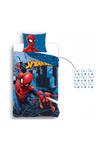 Постельное белье детское Marvel Spiderman, 135x200 см, синий - фото
