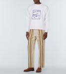 Толстовка ironworks из хлопкового джерси Bode, белый - фото 2