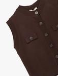 Вязаный жилет Koton, темно-коричневый - фото 5