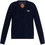 Кардиган с вышитым логотипом MCM, синий - фото 2