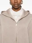 Худи на молнии с капюшоном Max Mara, бежевый - фото 5