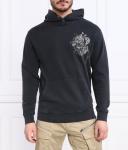 Толстовка Replay Regular Fit с карманом-кенгуру, черный - фото