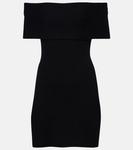 Рибленое мини-платье из шерсти и альпаки Givenchy, Black - фото