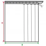 Штора Torbole с присборенной лентой, 1 шт. Wirth, синий - фото 5