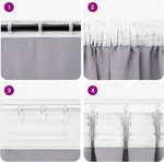 Плотные шторы с кольцами, 2 шт., металлик-серый vidaXL - фото 7