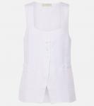 Майя льняной жилет Faithfull, Solid White - фото