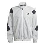 Куртка adidas Plaid Pattern Loose Zipper Jacket White, белый - фото