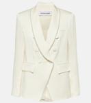 Креповый атласный блейзер jagger dickey Veronica Beard, белый - фото