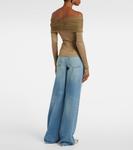 Топ Sonora Veiled с рюшами Christopher Esber, Linseed - фото 3