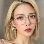 MK MINGKU Квадратные очки унисекс, Gold/Black Frame - фото 5