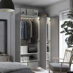 Гардероб PAX/GULLABERG IKEA, 150x60x201 см, белый/серый - фото 3