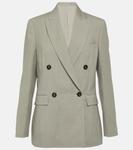 Двубортный пиджак Brunello Cucinelli, зеленый - фото