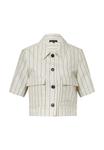 Блуза comma KURZÄRMELIGES OVERSHIRT IM BOXY FIT, Creme/Off-White - фото 4