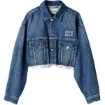 Джинсовая куртка MIU MIU, синий - фото 2