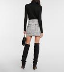 Джинсовая мини-юбка Marant Etoile, Light Grey - фото 3