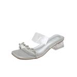 Шлепанцы женские Xingdiman, серебряный - фото