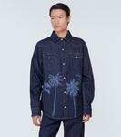 Джинсовая рубашка с принтом jungle Alanui, синий - фото 3