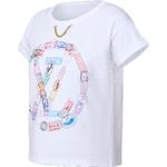 Футболка Louis Vuitton с принтом в виде штампов и круглого логотипа, белая - фото 4