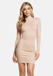 Платье PANTHEROAR HIGH NECK MINI, Nude - фото