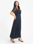 Платье Scarlett & Jo Kemi Mesh Maxi, цвет solid/navy - фото 2
